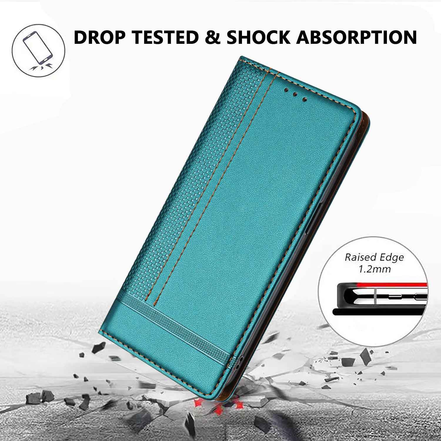 For vivo X300 Pro 5G Case L-Shaped Grid Pattern Leather Stand Phone Cover with Card Slots - Green