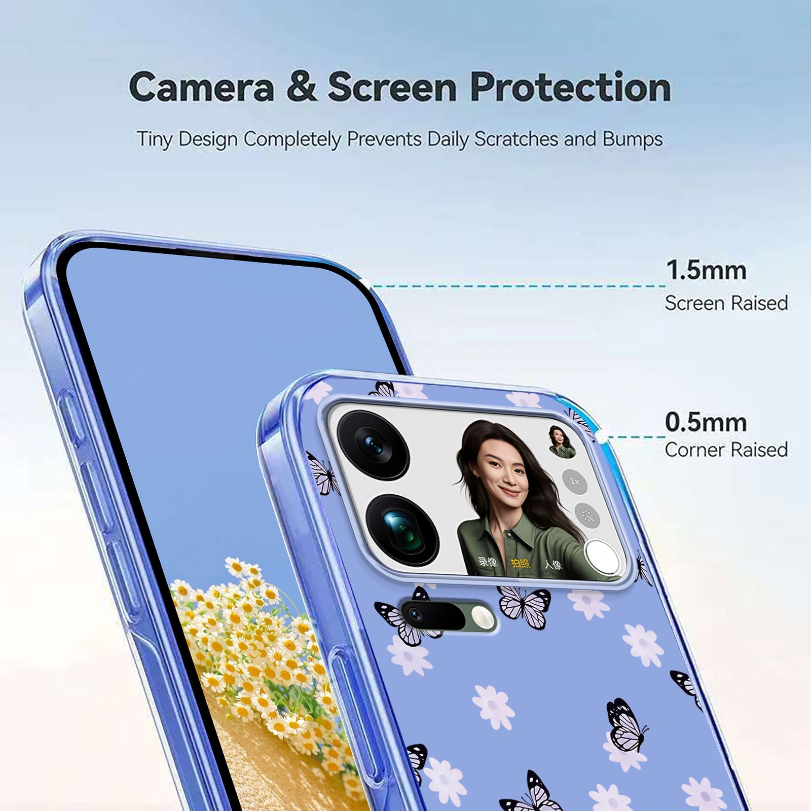 For Xiaomi 17 Pro Max Case Butterfly Floral Pattern Printing TPU Phone Back Cover - Butterflies