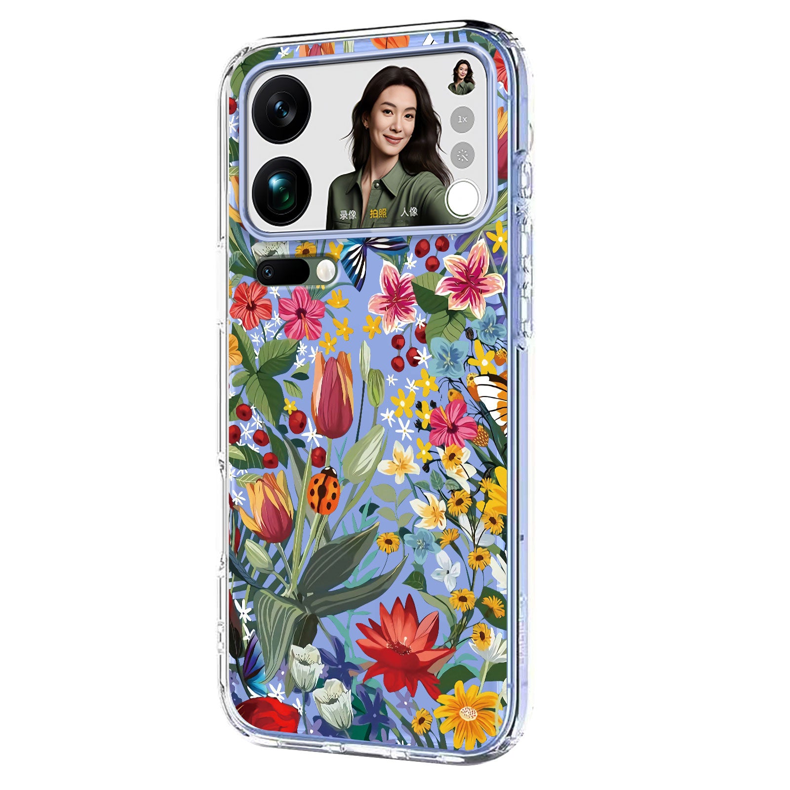 For Xiaomi 17 Pro Max Case Butterfly Floral Pattern Printing TPU Phone Back Cover - Lilies