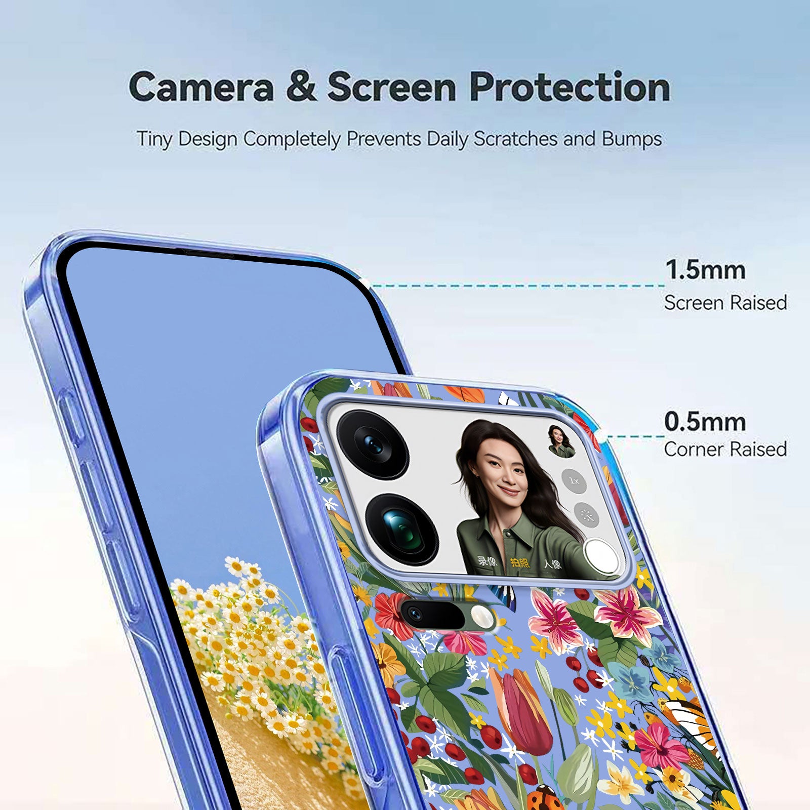For Xiaomi 17 Pro Max Case Butterfly Floral Pattern Printing TPU Phone Back Cover - Lilies