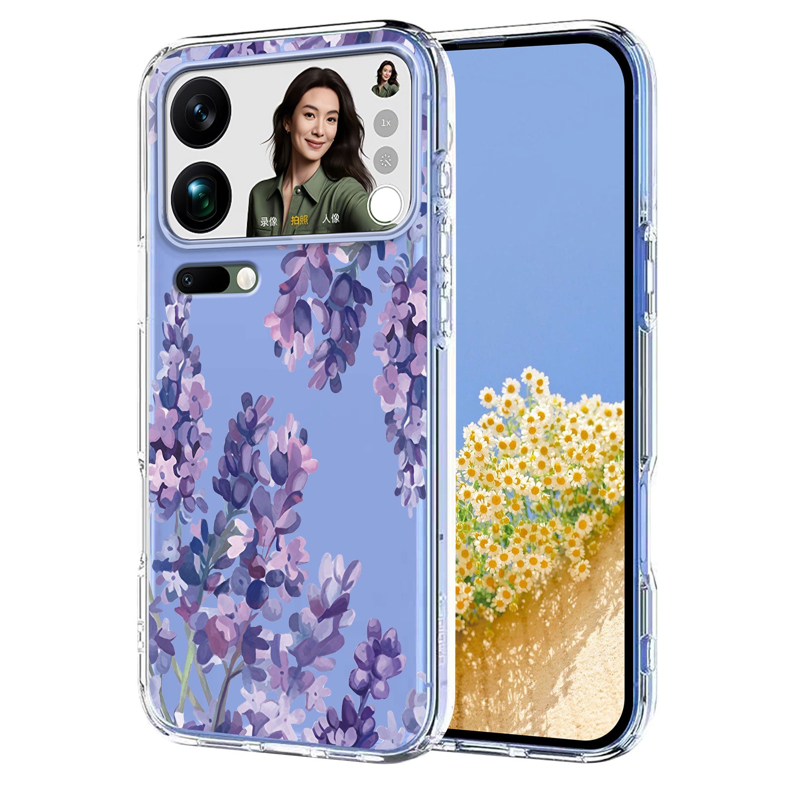 For Xiaomi 17 Pro Max Case Butterfly Floral Pattern Printing TPU Phone Back Cover - Wisteria