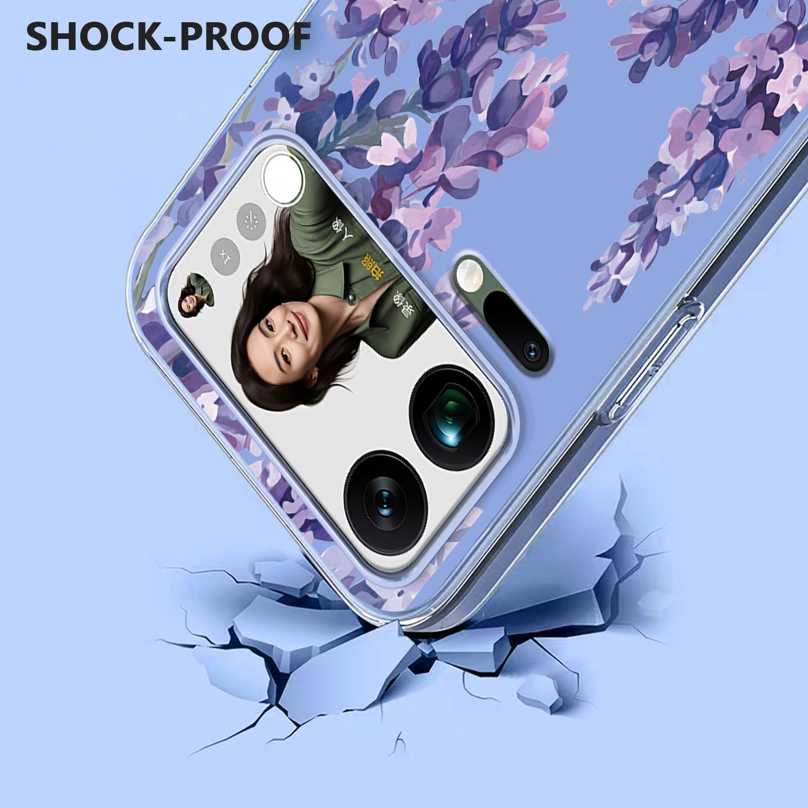 For Xiaomi 17 Pro Max Case Butterfly Floral Pattern Printing TPU Phone Back Cover - Wisteria