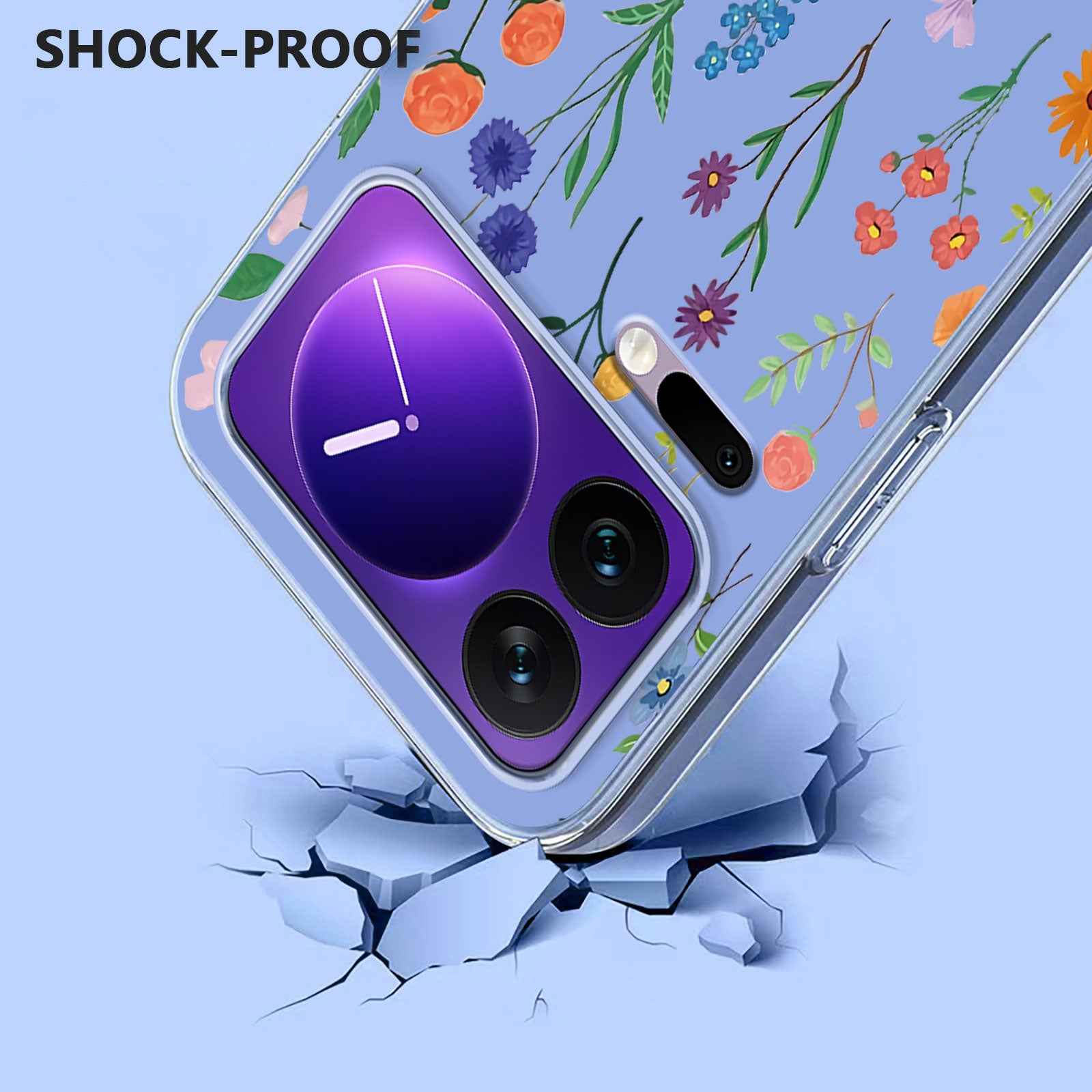 For Xiaomi 17 Pro Case Butterfly Floral Pattern Printing TPU Phone Back Cover - Daisies