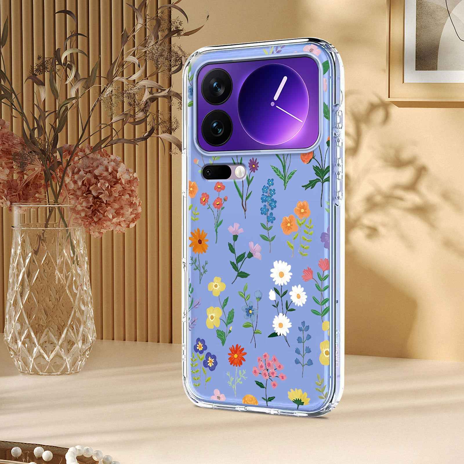 For Xiaomi 17 Pro Case Butterfly Floral Pattern Printing TPU Phone Back Cover - Daisies