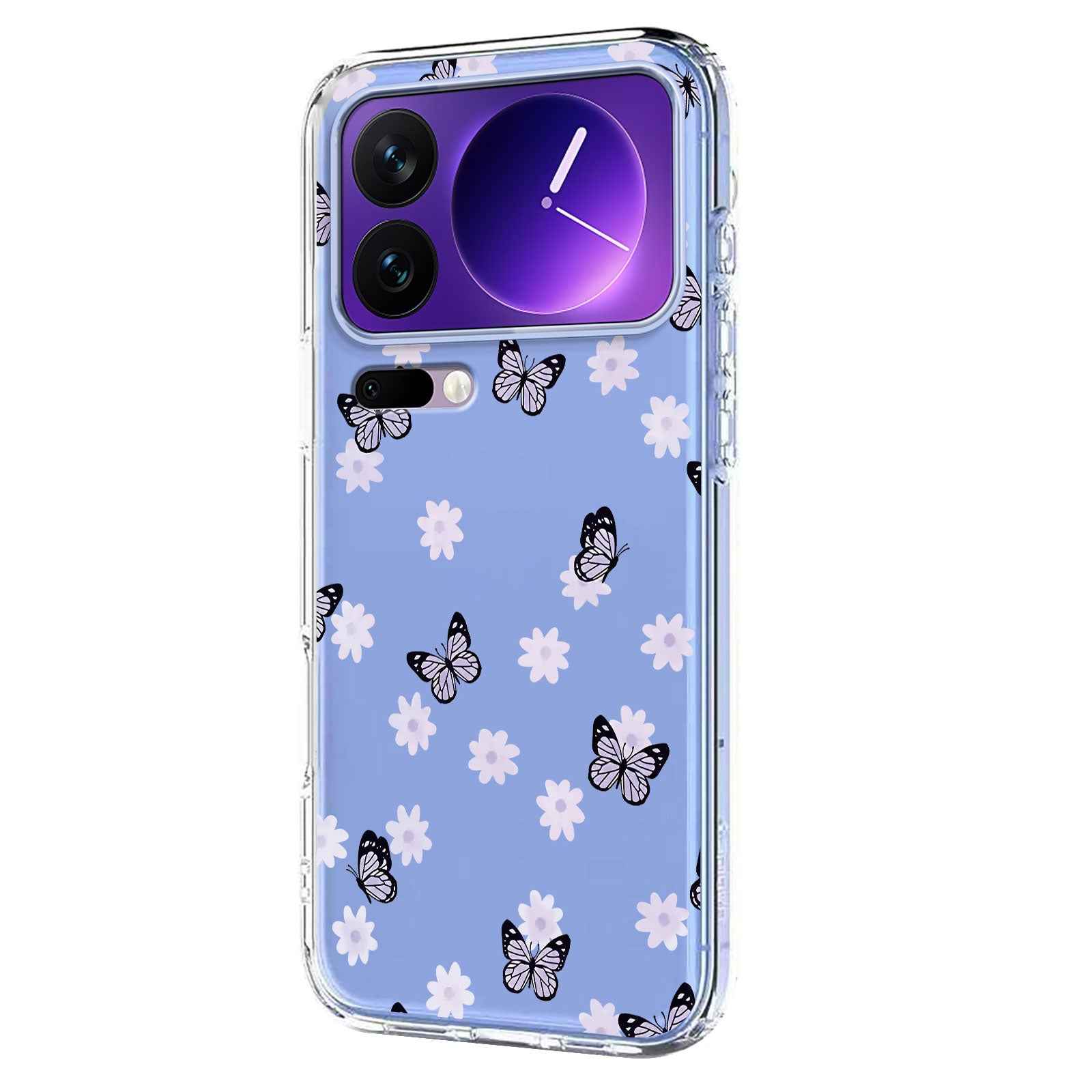 For Xiaomi 17 Pro Case Butterfly Floral Pattern Printing TPU Phone Back Cover - Butterflies