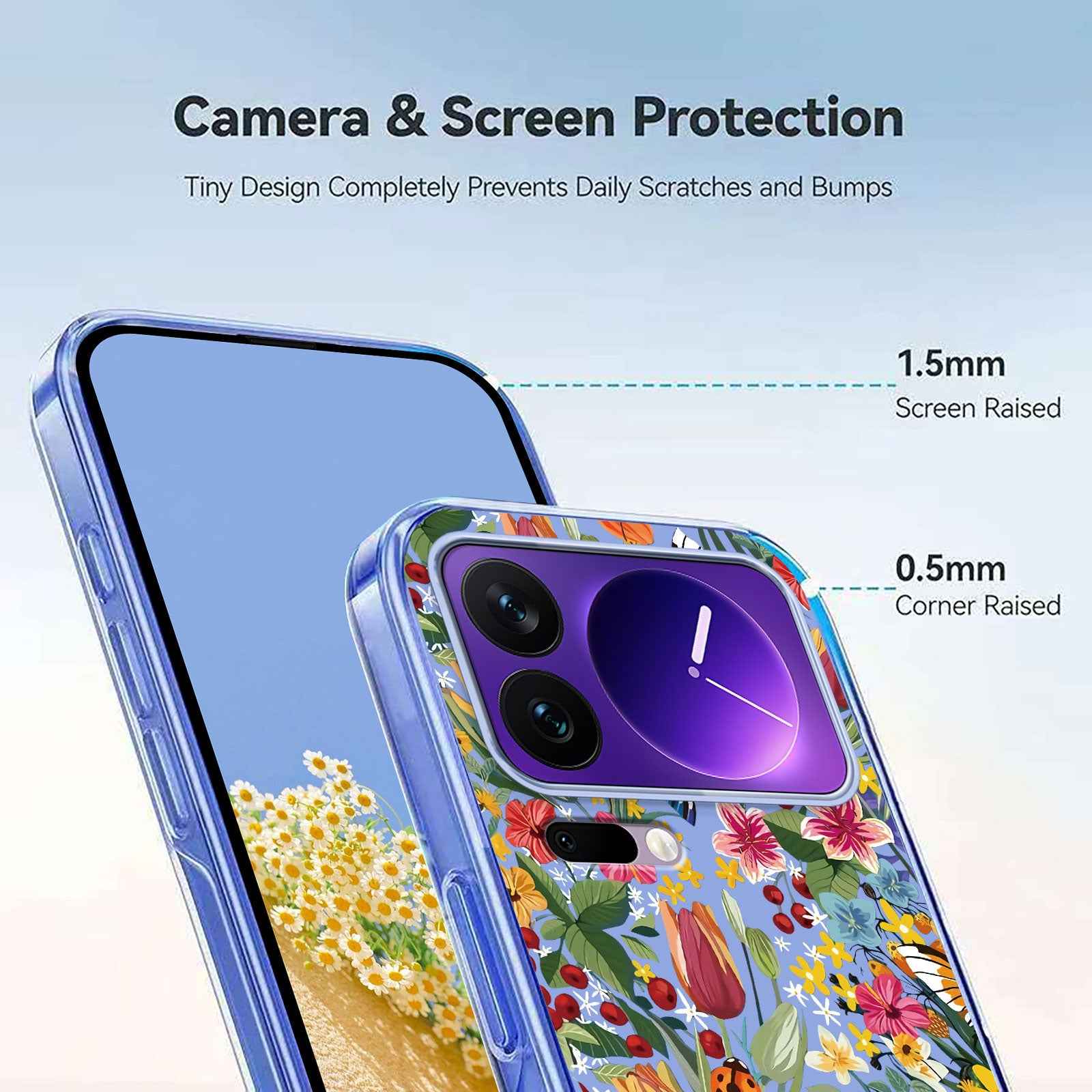 For Xiaomi 17 Pro Case Butterfly Floral Pattern Printing TPU Phone Back Cover - Lilies