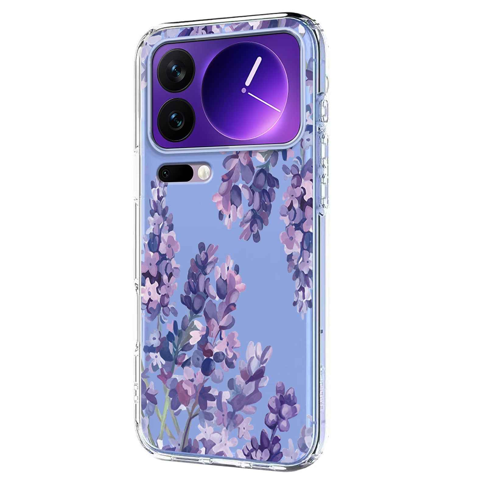 For Xiaomi 17 Pro Case Butterfly Floral Pattern Printing TPU Phone Back Cover - Wisteria