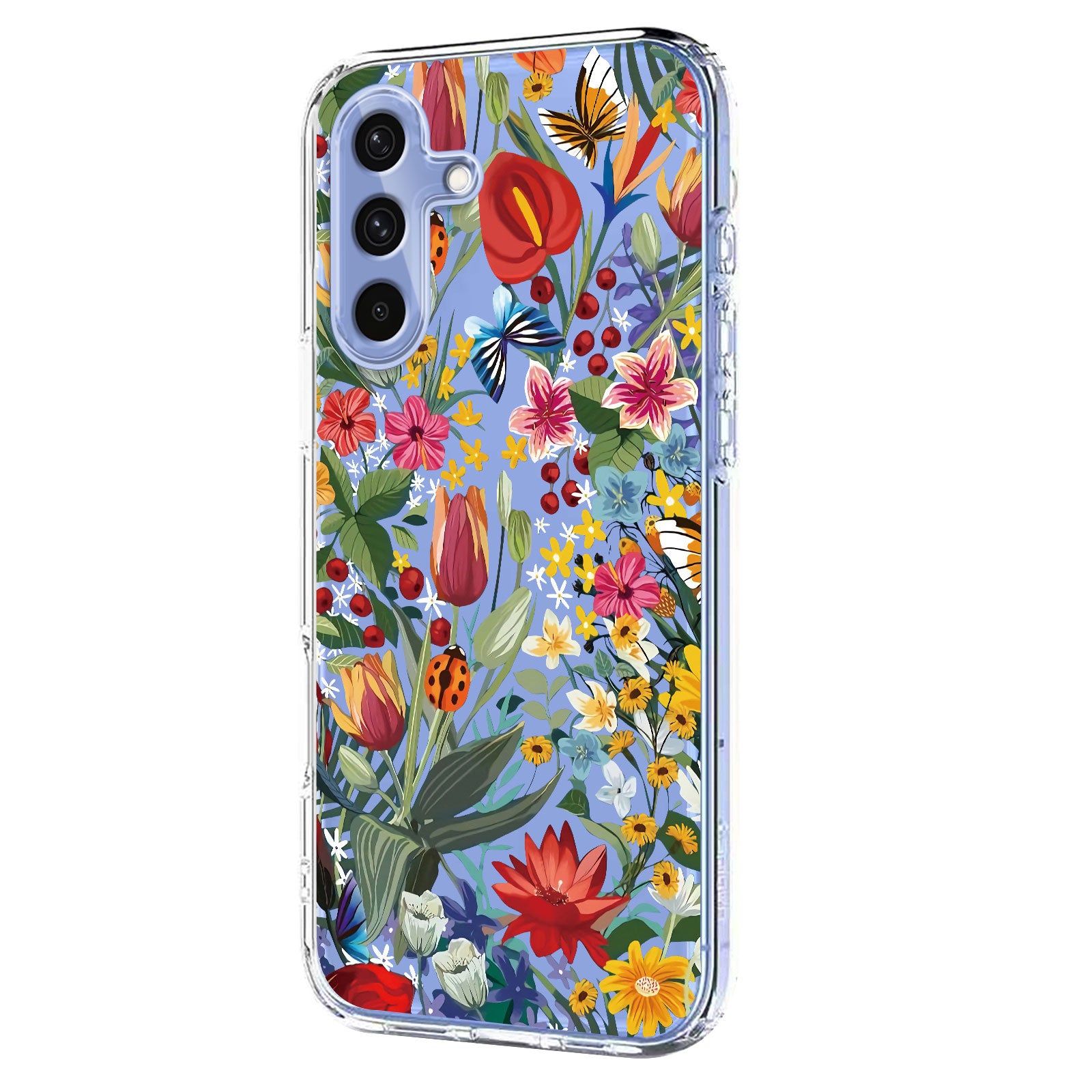 For Samsung Galaxy A57 5G Case Butterfly Floral Pattern Printing TPU Phone Back Cover - Lilies