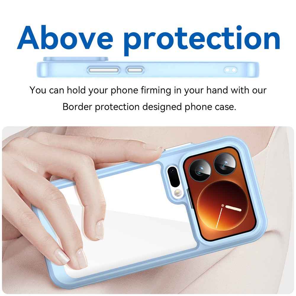 For Xiaomi 17 Pro Case TPU + Acrylic Protective Clear Phone Cover - Blue