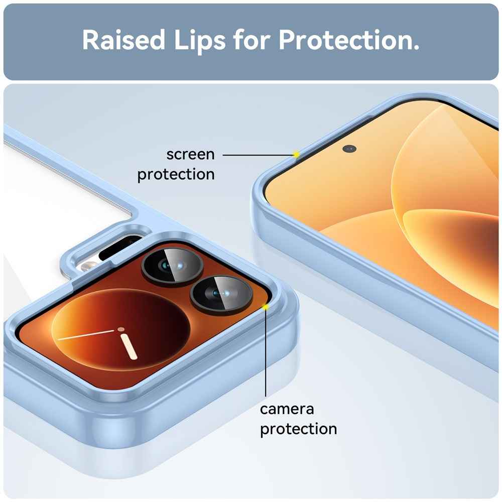 For Xiaomi 17 Pro Case TPU + Acrylic Protective Clear Phone Cover - Blue