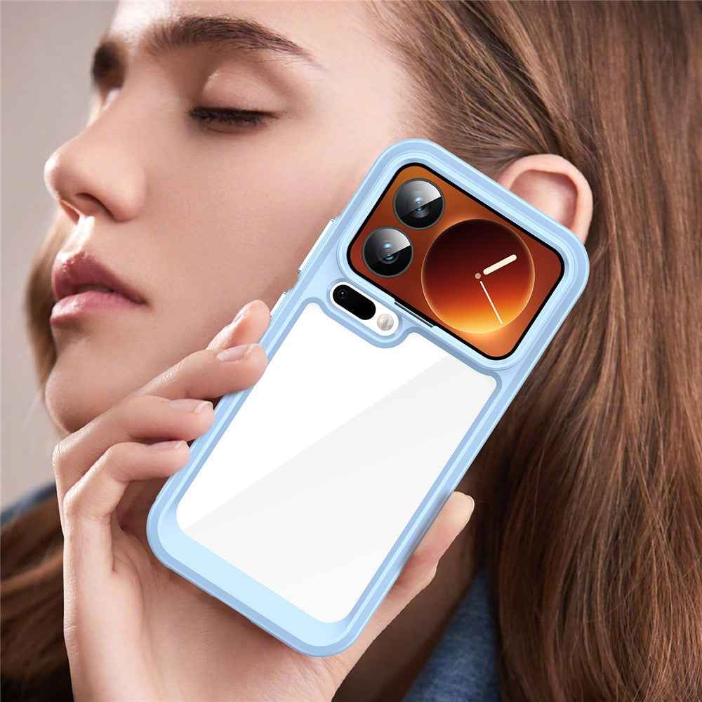 For Xiaomi 17 Pro Case TPU + Acrylic Protective Clear Phone Cover - Blue