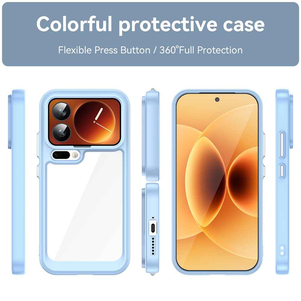 For Xiaomi 17 Pro Case TPU + Acrylic Protective Clear Phone Cover - Blue