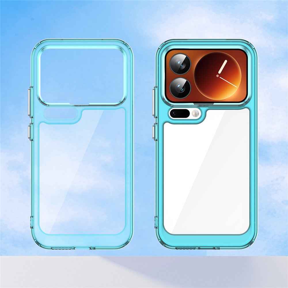 For Xiaomi 17 Pro Case TPU + Acrylic Protective Clear Phone Cover - Transparent Blue