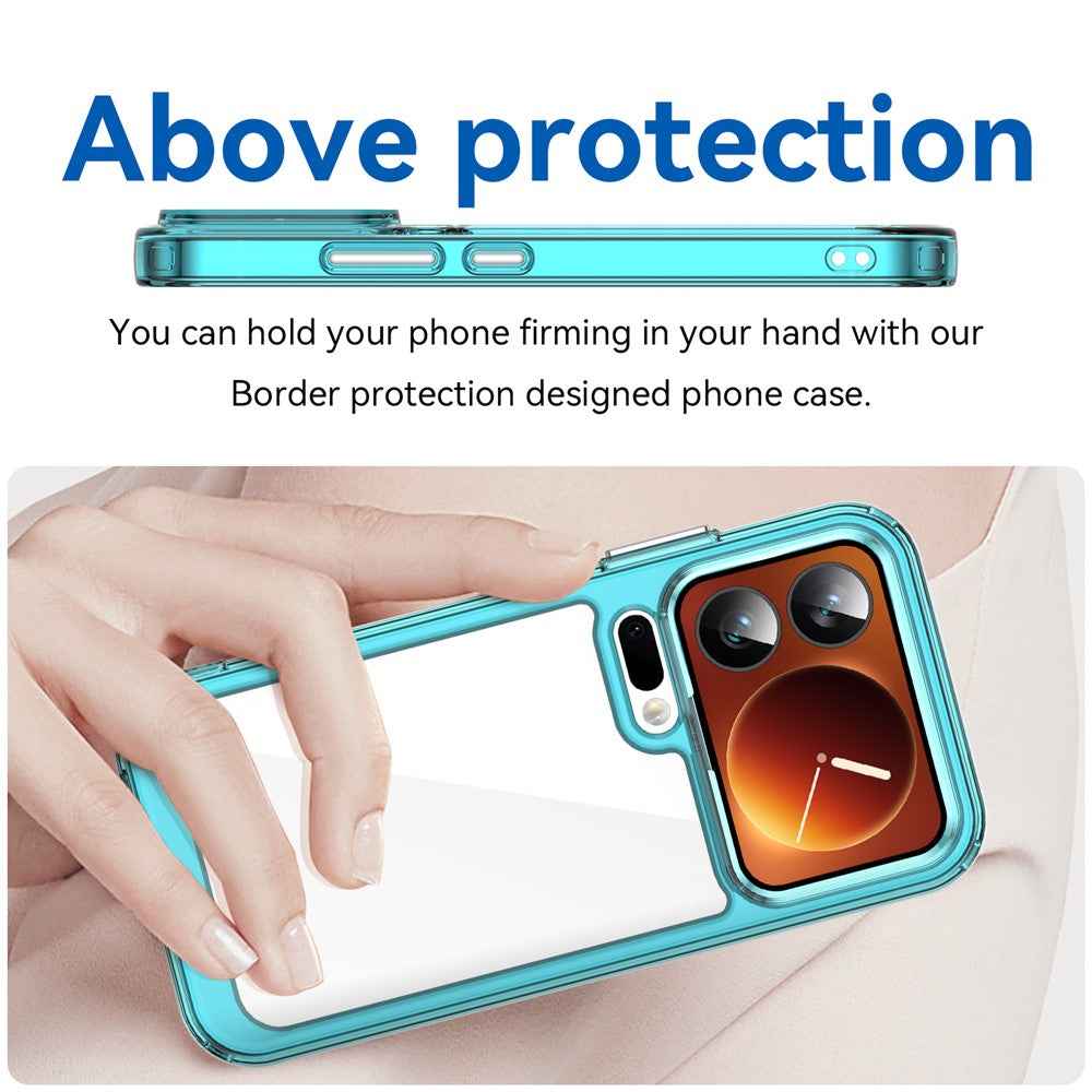 For Xiaomi 17 Pro Case TPU + Acrylic Protective Clear Phone Cover - Transparent Blue