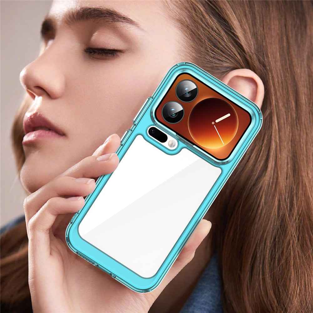 For Xiaomi 17 Pro Case TPU + Acrylic Protective Clear Phone Cover - Transparent Blue