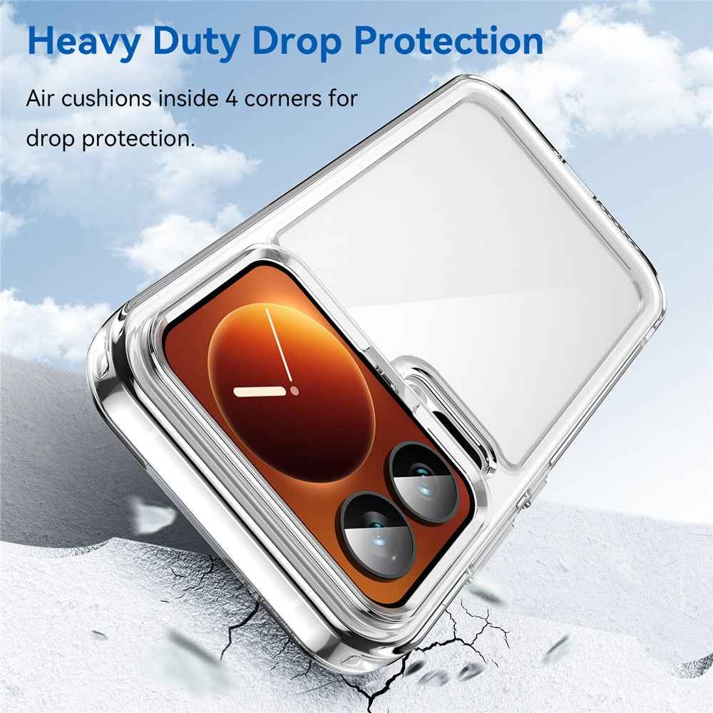For Xiaomi 17 Pro Case TPU + Acrylic Protective Clear Phone Cover - Transparent