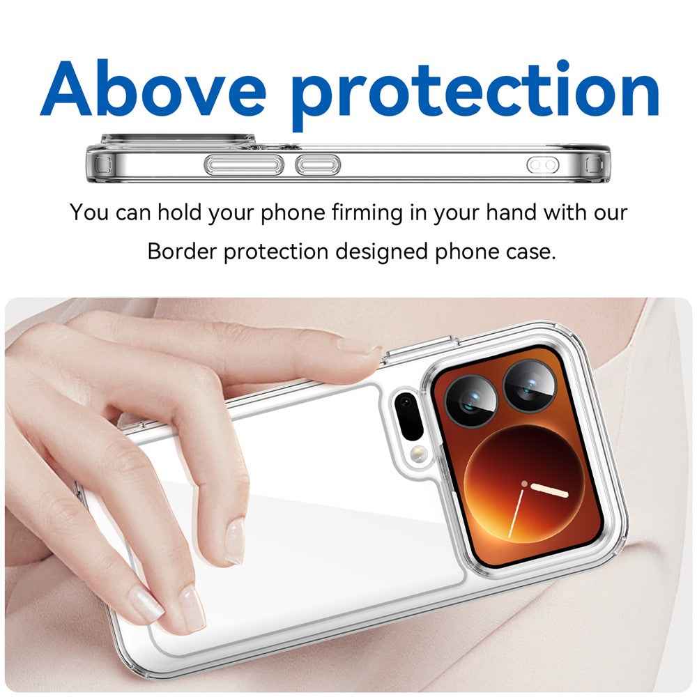 For Xiaomi 17 Pro Case TPU + Acrylic Protective Clear Phone Cover - Transparent