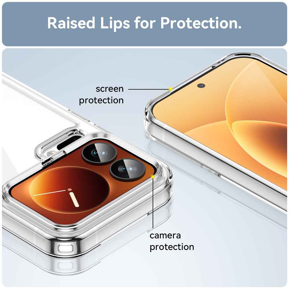 For Xiaomi 17 Pro Case TPU + Acrylic Protective Clear Phone Cover - Transparent