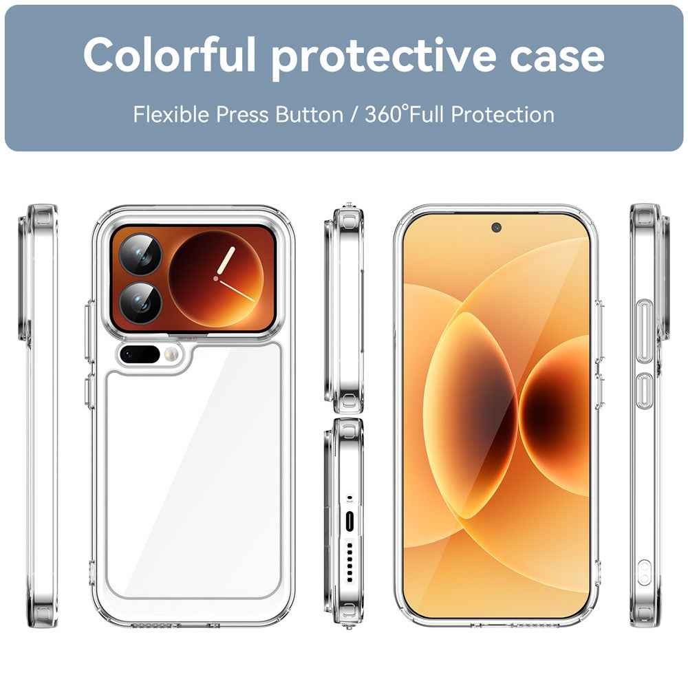For Xiaomi 17 Pro Case TPU + Acrylic Protective Clear Phone Cover - Transparent