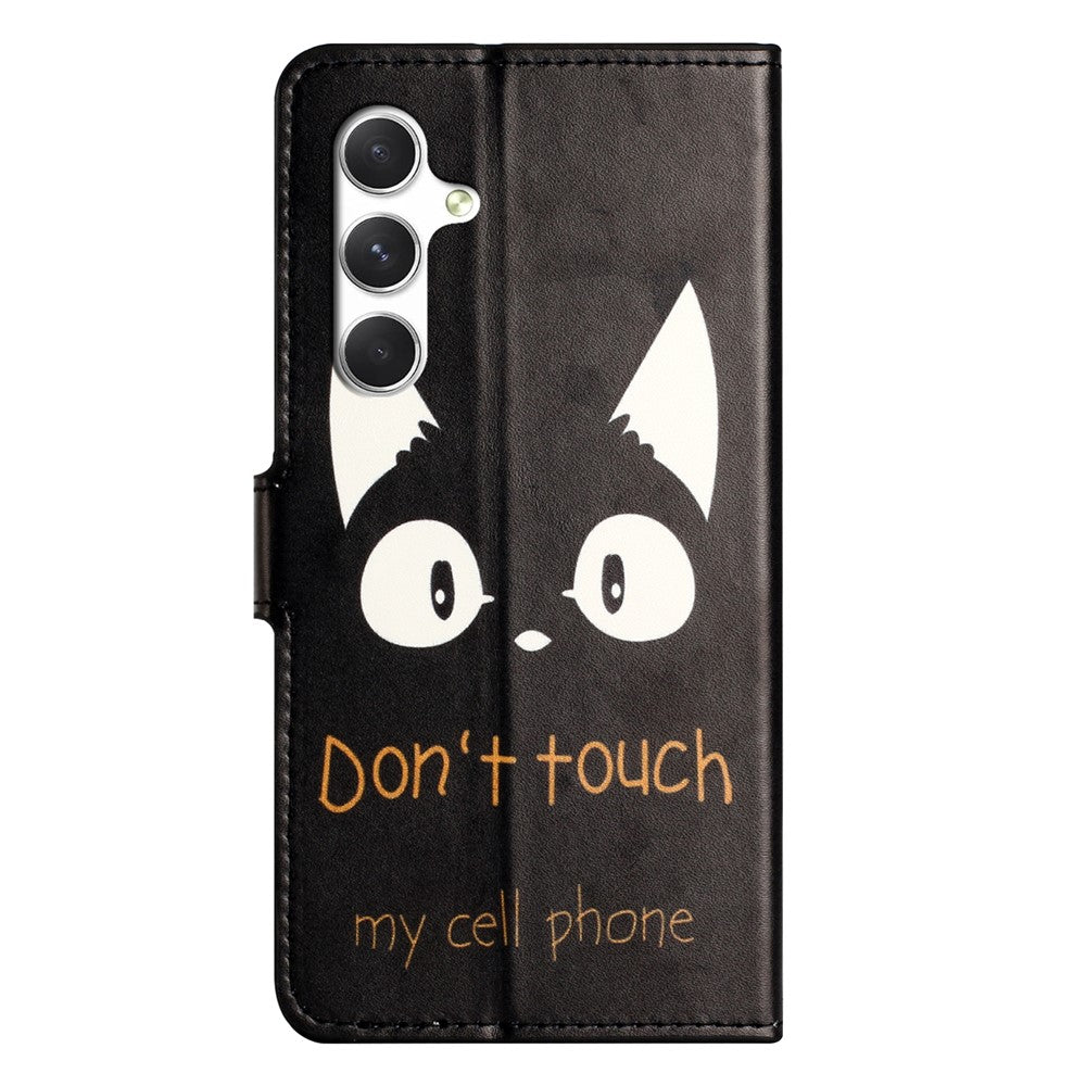 For Samsung Galaxy A57 5G Case Pattern Print PU Leather Wallet Phone Cover - Cat Ears