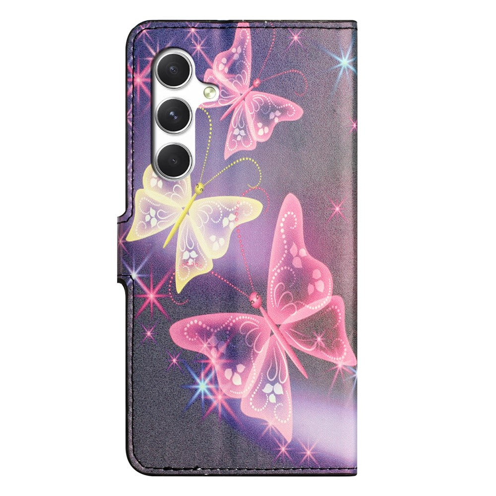 For Samsung Galaxy A57 5G Case Pattern Print PU Leather Wallet Phone Cover - Illusion Butterfly