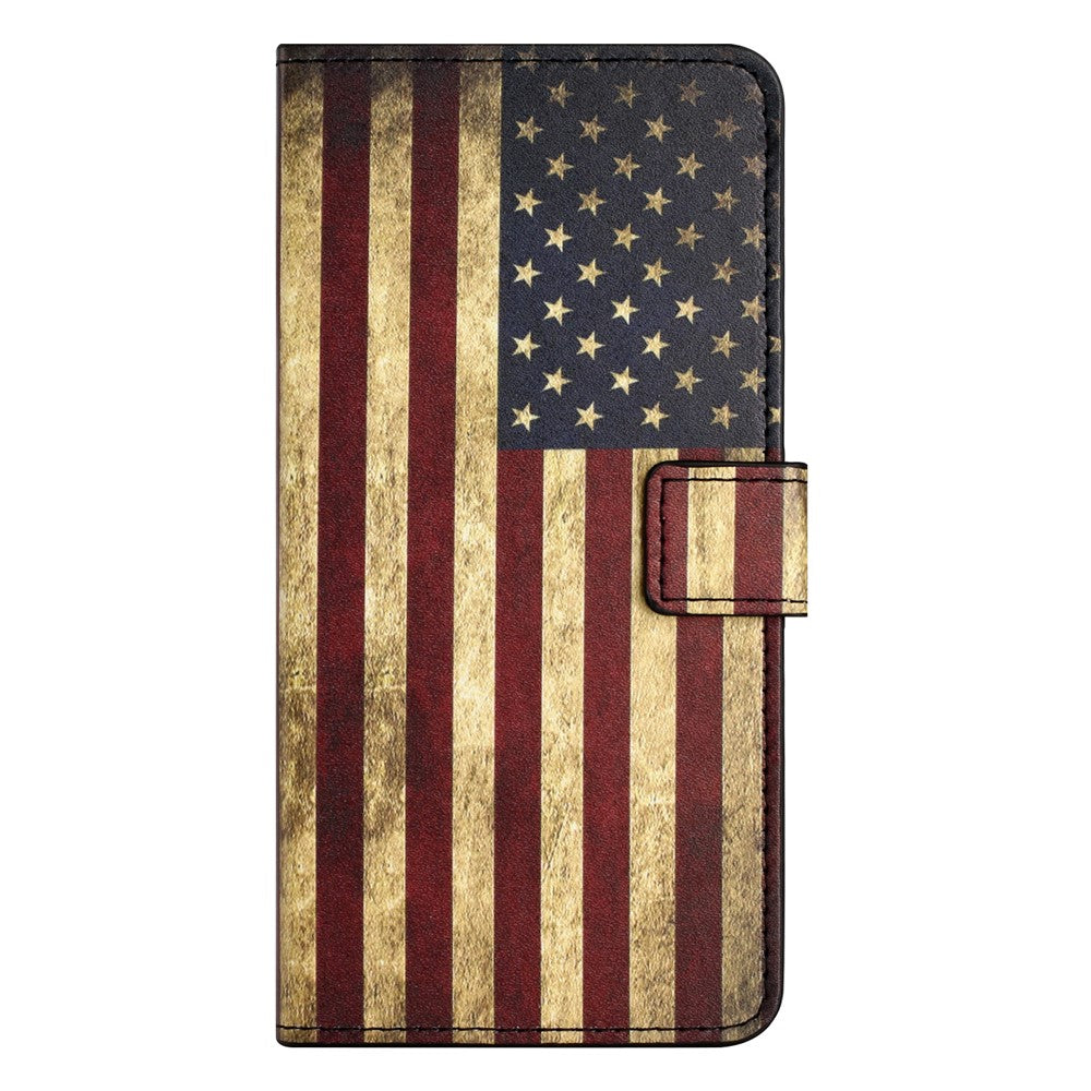 For Samsung Galaxy A57 5G Case Pattern Print PU Leather Wallet Phone Cover - The American Flag