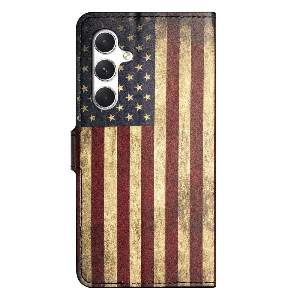 For Samsung Galaxy A57 5G Case Pattern Print PU Leather Wallet Phone Cover - The American Flag