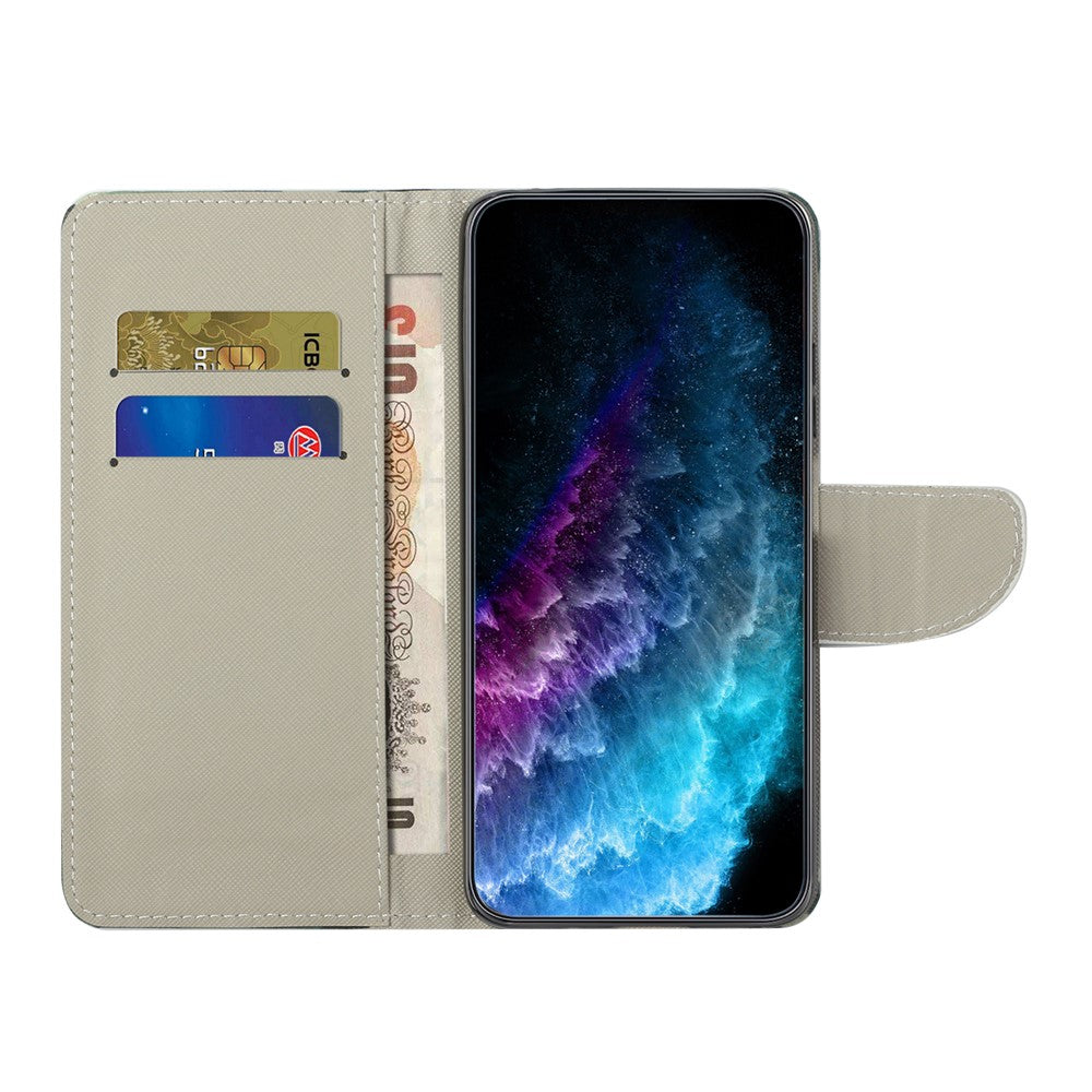 For Samsung Galaxy A57 5G Case Pattern Printing Cross Texture Leather Phone Cover - Butterfly