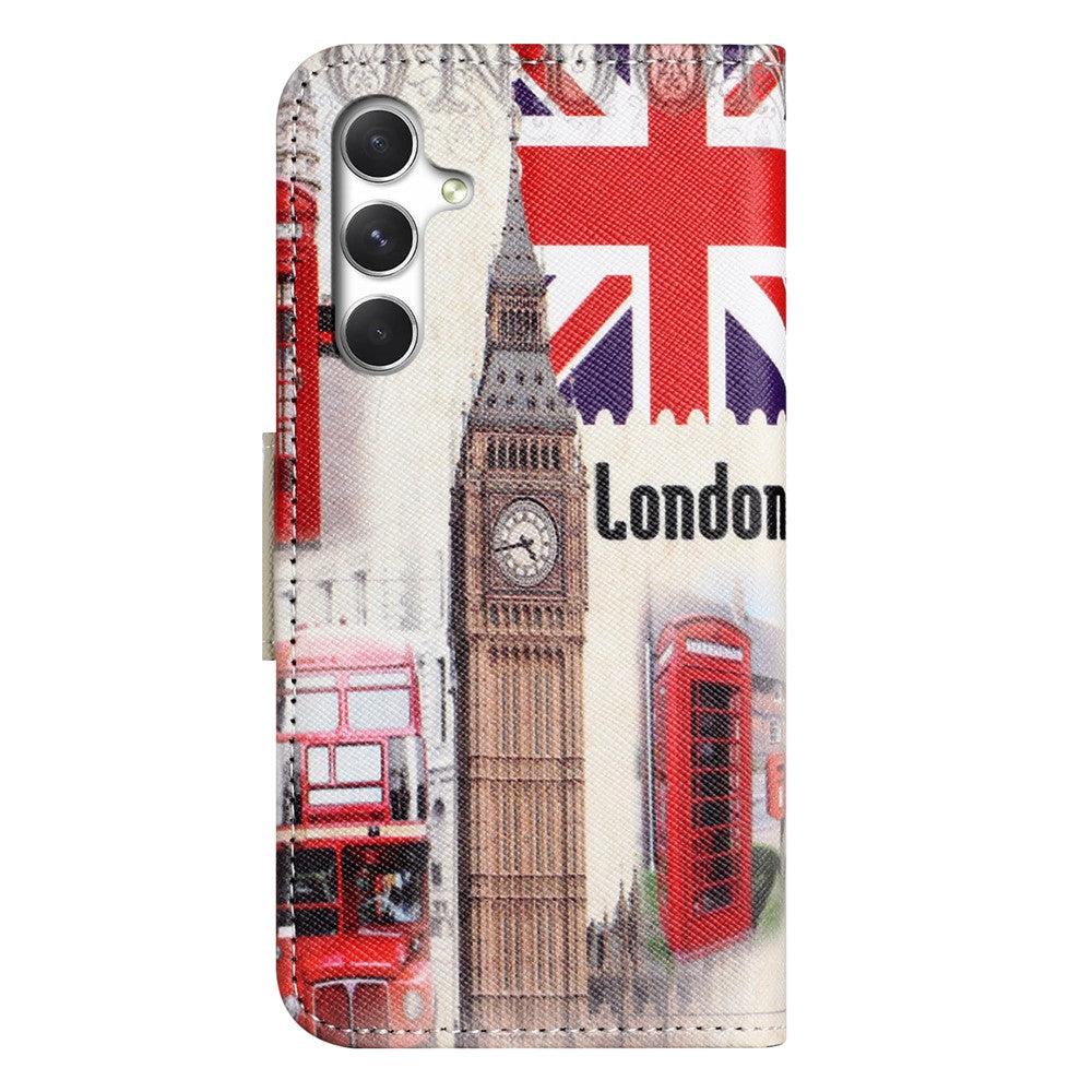 For Samsung Galaxy A57 5G Case Pattern Printing Cross Texture Leather Phone Cover - London Big Ben