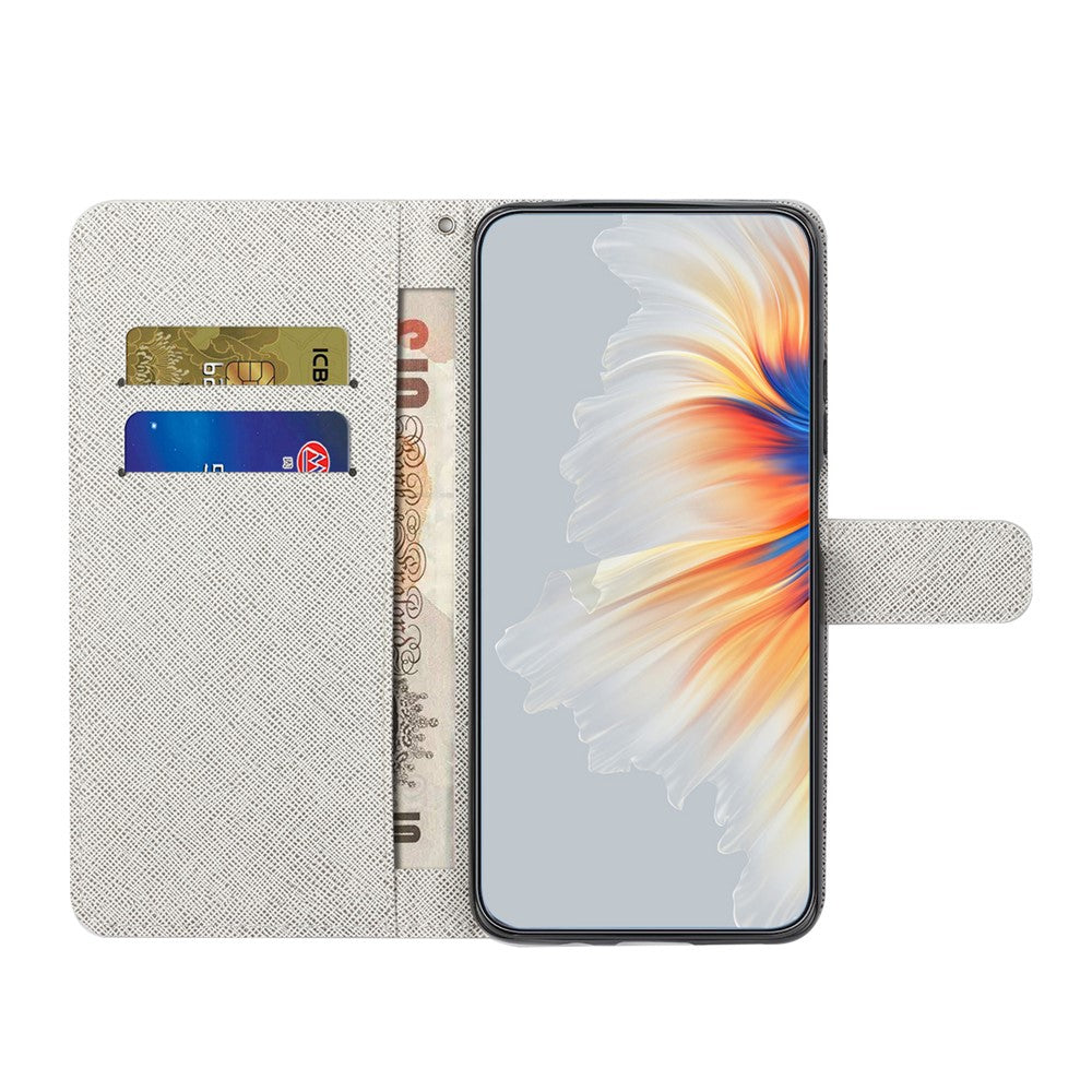For Samsung Galaxy A57 5G Case Pattern Print PU Leather Wallet Phone Cover Cross Texture - Dragonfly