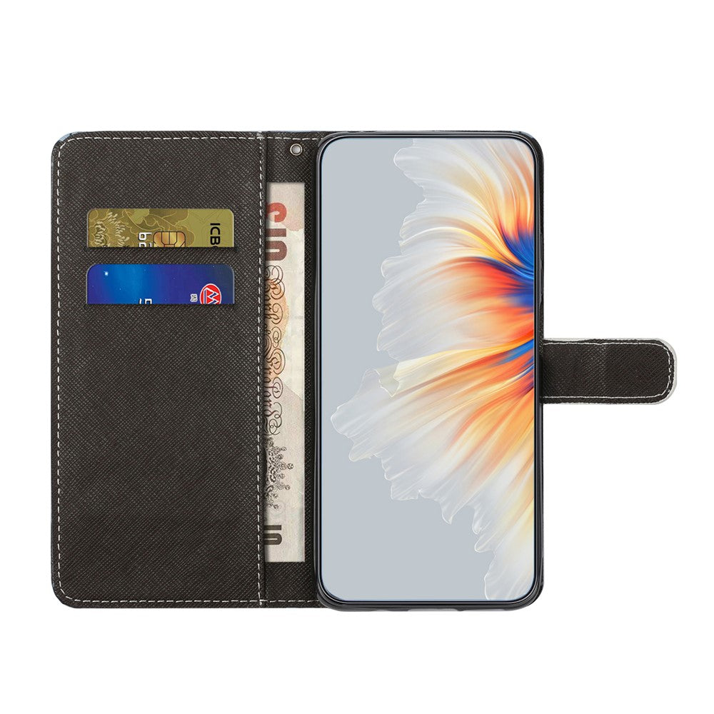 For Samsung Galaxy A57 5G Case Pattern Print PU Leather Wallet Phone Cover Cross Texture - Leopard