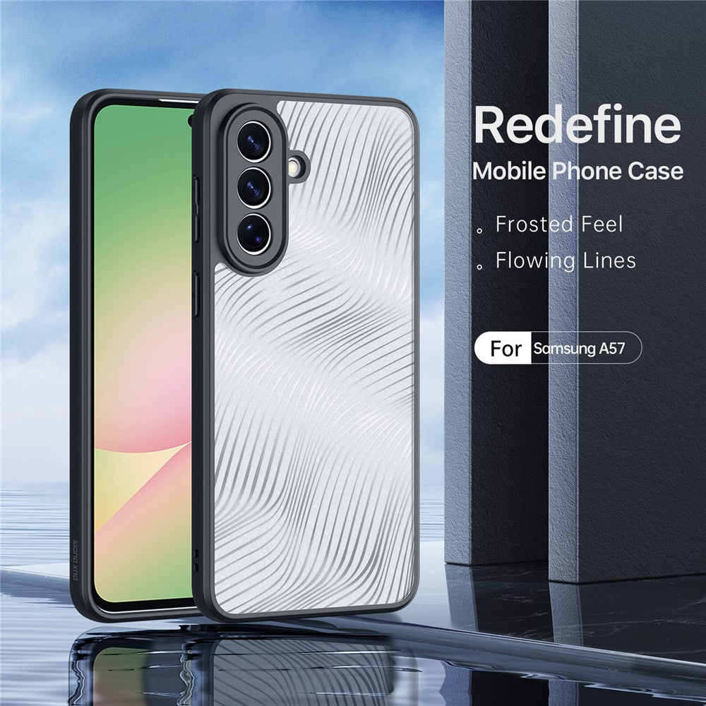 For Samsung Galaxy A57 5G Case DUX DUCIS Aimo Series TPU+PC Matte Drop-proof Phone Cover (REACH Certification) - Black