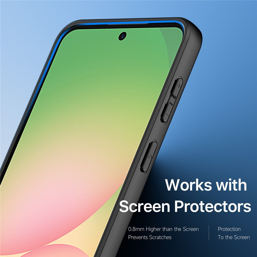 For Samsung Galaxy A57 5G Case DUX DUCIS Aimo Series TPU+PC Matte Drop-proof Phone Cover (REACH Certification) - Black
