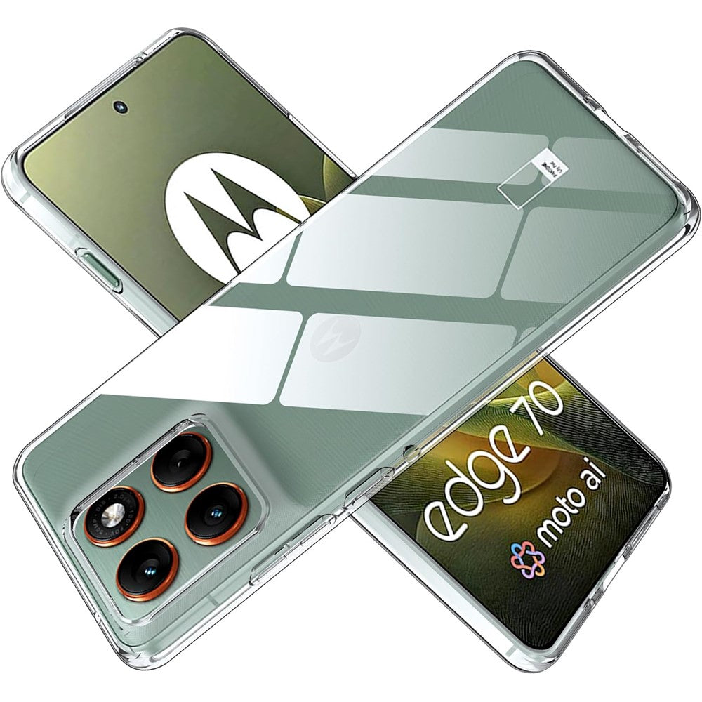 For Motorola Edge 70 5G Case Anti-Fingerprint Crystal Clear TPU Phone Cover