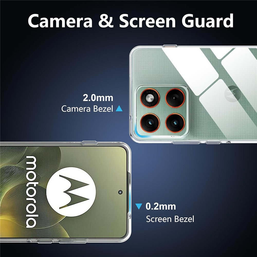 For Motorola Edge 70 5G Case Anti-Fingerprint Crystal Clear TPU Phone Cover