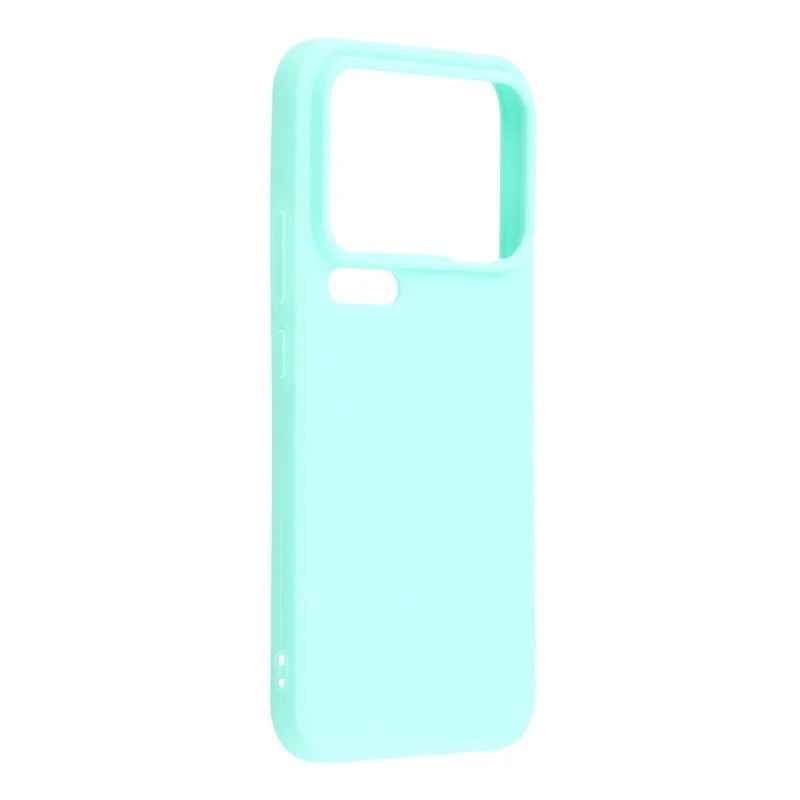 For Xiaomi 17 Pro Case WANLONFENG ZB Series Precise Cutouts Straight Edge TPU Phone Cover with Tempered Glass Film - Baby Blue