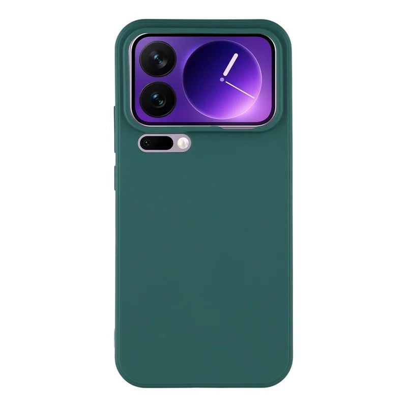 For Xiaomi 17 Pro Max Case WANLONFENG ZB Series Precise Cutouts Straight Edge TPU Phone Cover with Tempered Glass Film - Army Green