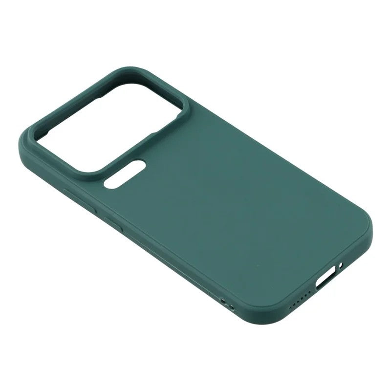 For Xiaomi 17 Pro Max Case WANLONFENG ZB Series Precise Cutouts Straight Edge TPU Phone Cover with Tempered Glass Film - Army Green