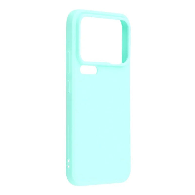 For Xiaomi 17 Pro Max Case WANLONFENG ZB Series Precise Cutouts Straight Edge TPU Phone Cover with Tempered Glass Film - Baby Blue
