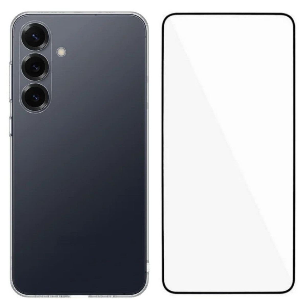For Samsung Galaxy A57 5G Case WANLONFENG YJ Series Precise Lens Hole 1.5mm Rounded Edge Clear TPU Phone Cover with Screen Film - Transparent