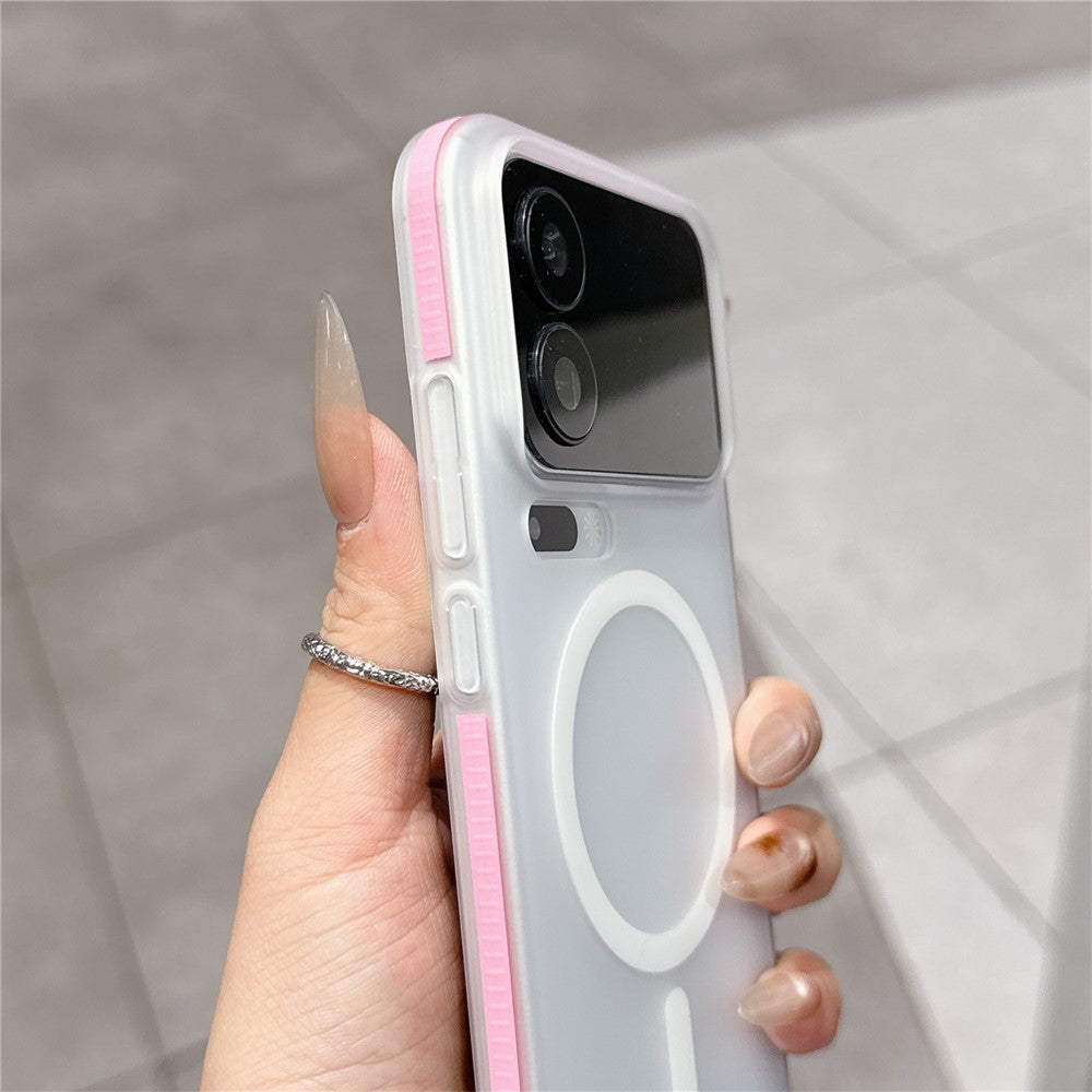 For Xiaomi 17 Pro Max Frosted PC Magnetic Case Anti Slip Edge Skin Touch Phone Back Cover - Black