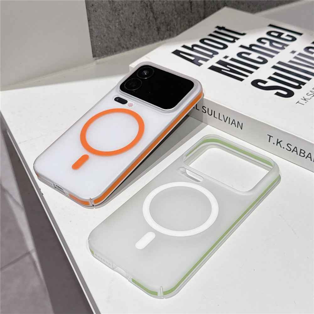 For Xiaomi 17 Pro Frosted PC Magnetic Case Anti Slip Edge Skin Touch Phone Back Cover - Black