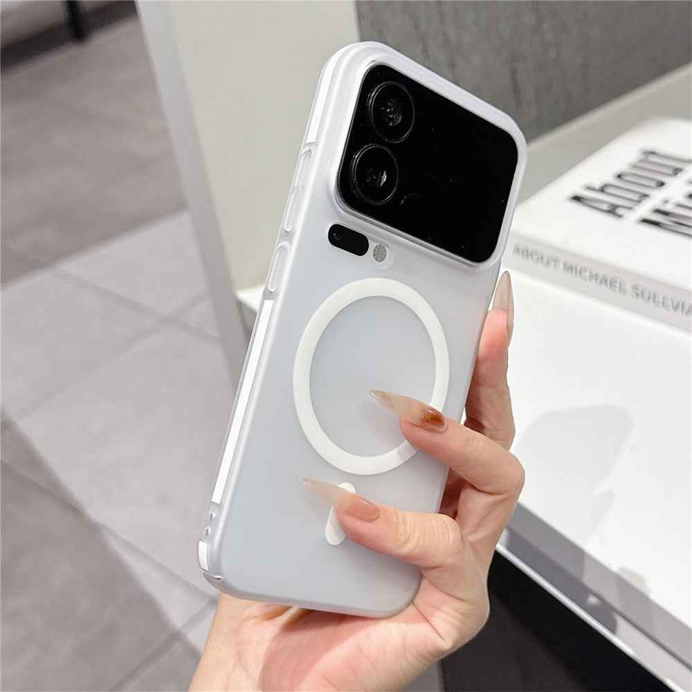For Xiaomi 17 Pro Frosted PC Magnetic Case Anti Slip Edge Skin Touch Phone Back Cover - White