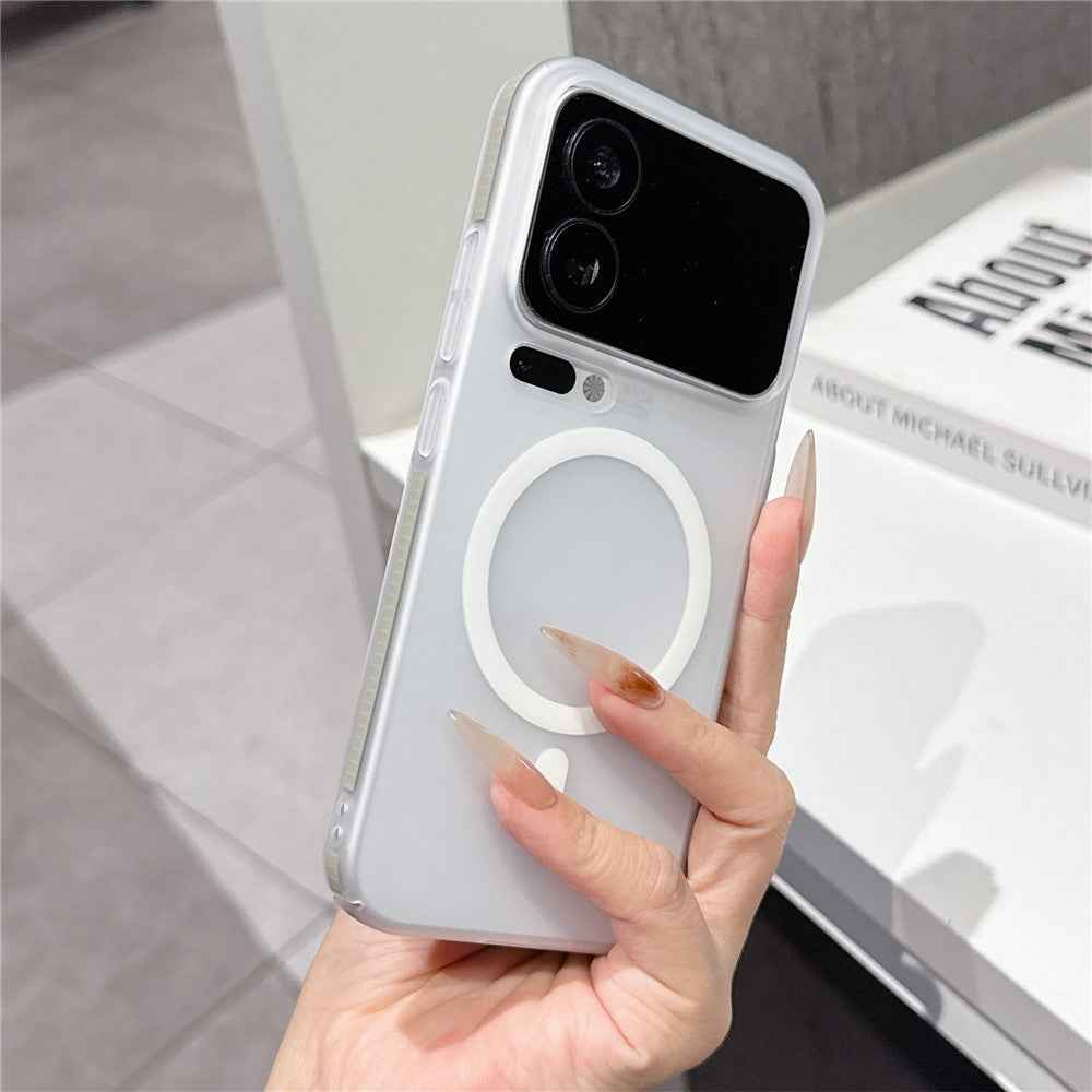 For Xiaomi 17 Pro Frosted PC Magnetic Case Anti Slip Edge Skin Touch Phone Back Cover - Grey