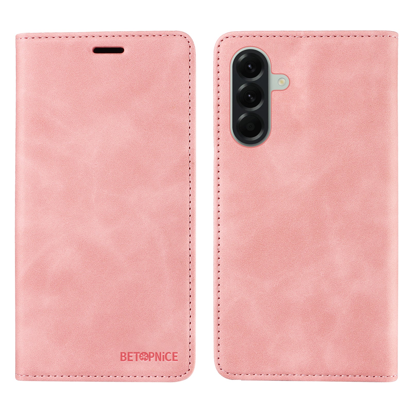 For Samsung Galaxy A57 5G Case BETOPNICE Magnetic Closure RFID Blocking Wallet Stand Leather Phone Cover - Pink