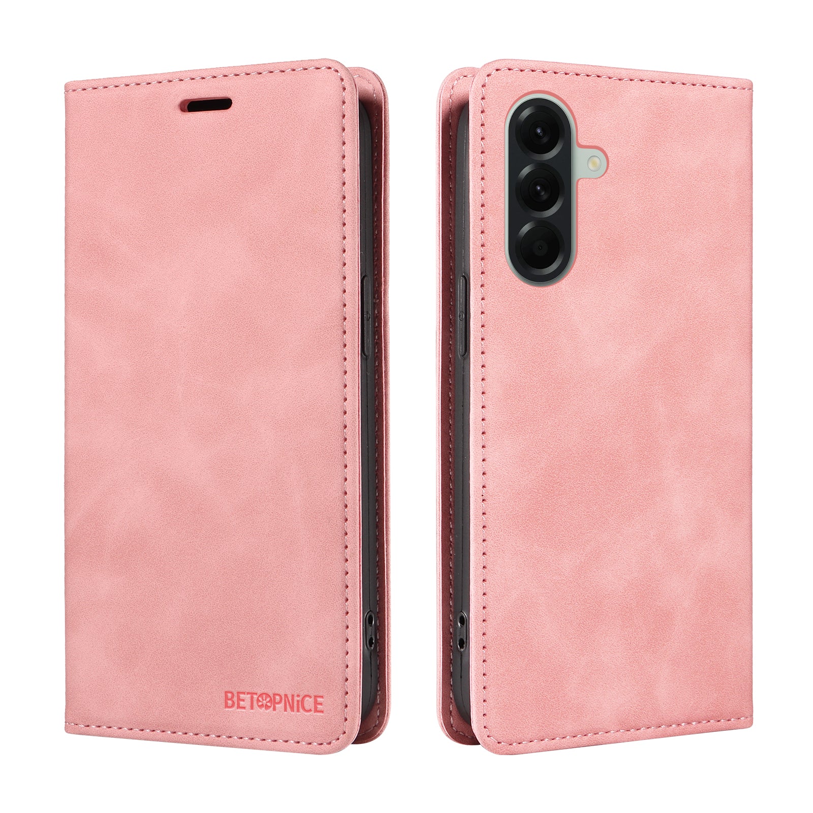For Samsung Galaxy A57 5G Case BETOPNICE Magnetic Closure RFID Blocking Wallet Stand Leather Phone Cover - Pink