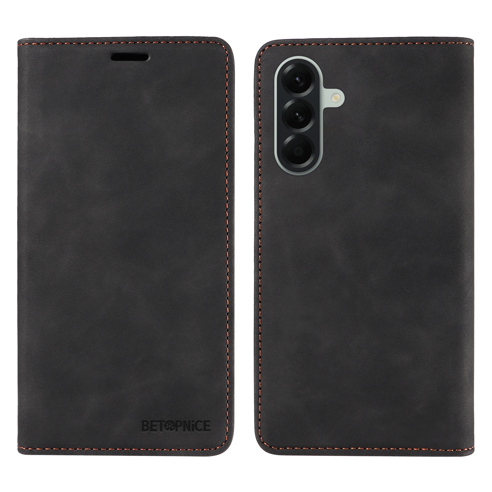 For Samsung Galaxy A57 5G Case BETOPNICE Magnetic Closure RFID Blocking Wallet Stand Leather Phone Cover - Black
