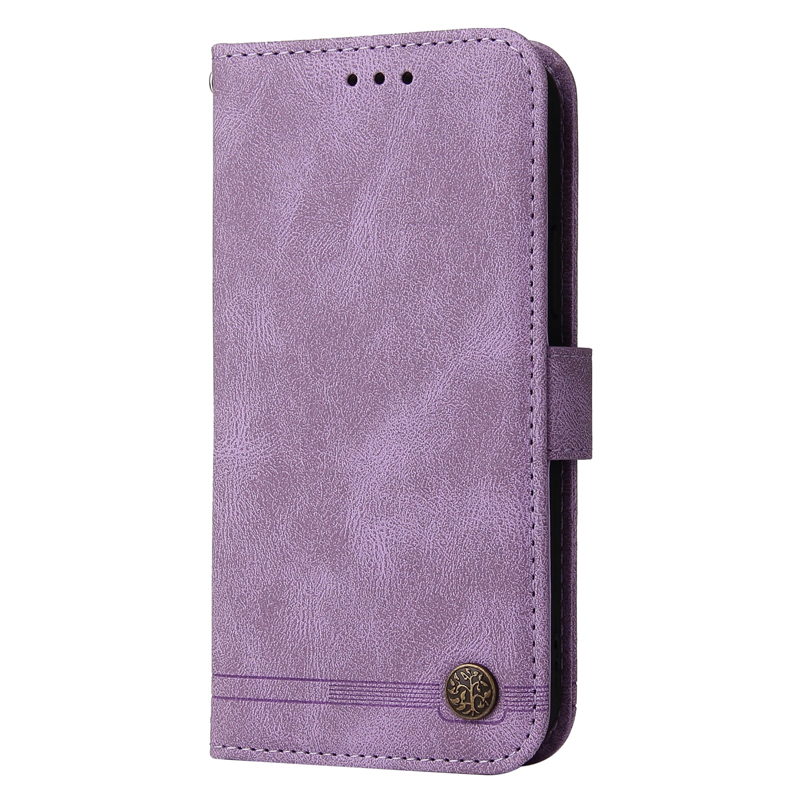 For Samsung Galaxy A57 5G Leather Wallet Cases Skin Touch Phone Cover Stand with Strap - Purple