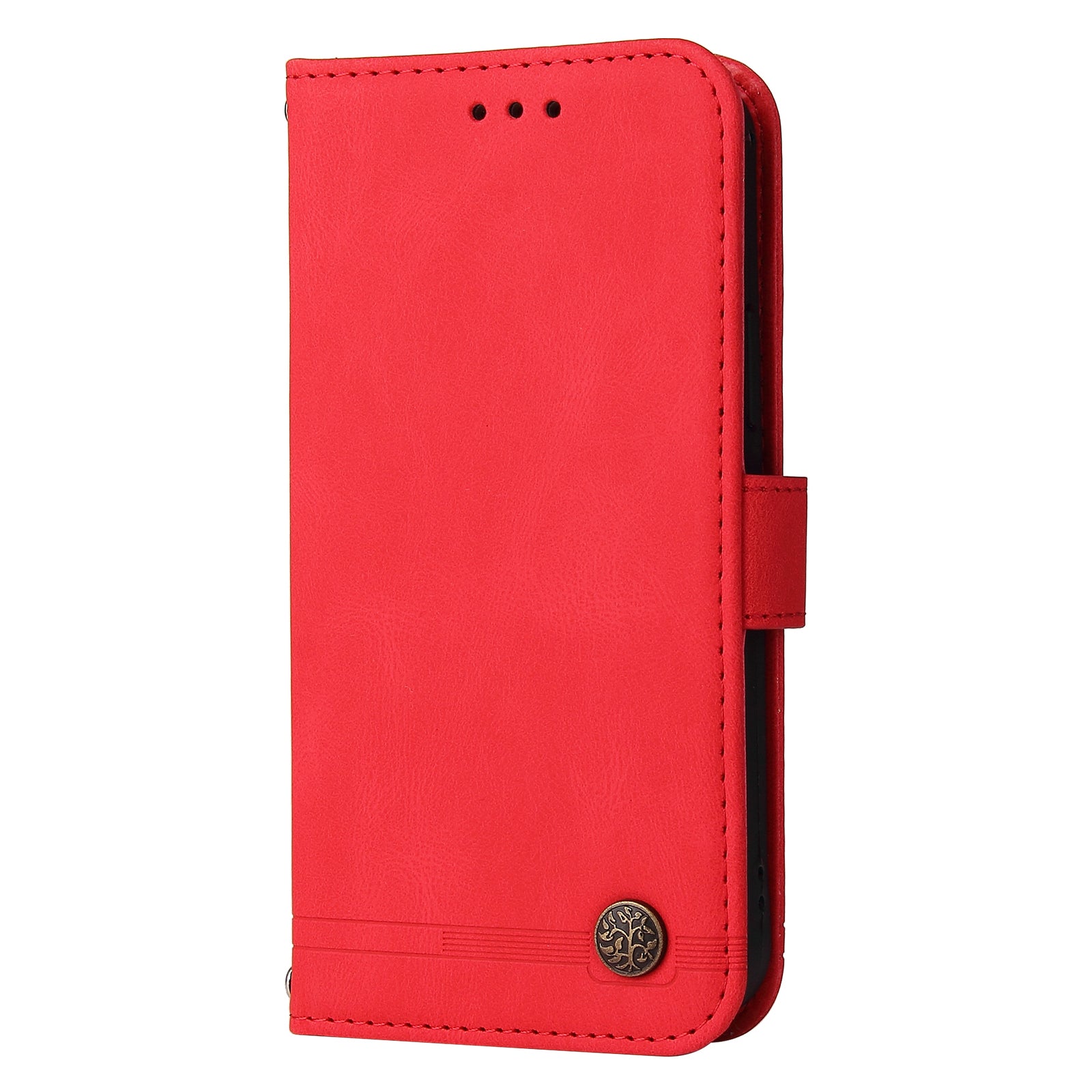 For Samsung Galaxy A57 5G Leather Wallet Cases Skin Touch Phone Cover Stand with Strap - Red