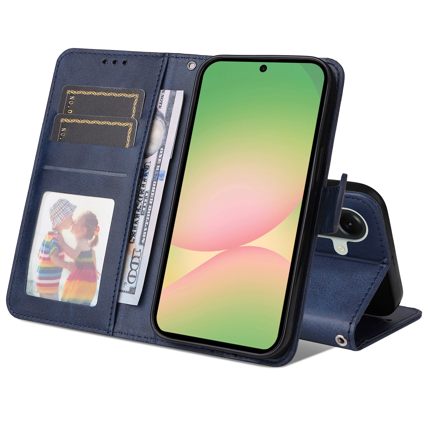 For Samsung Galaxy A57 5G Case Wallet PU Leather Folio Flip Phone Cover - Blue